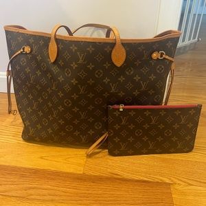 Authentic Louis Vuitton Neverfull GM with Pouch